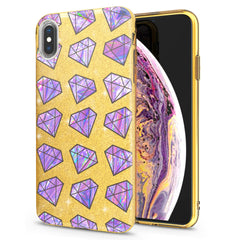 Lex Altern iPhone Glitter Case Purple Stones