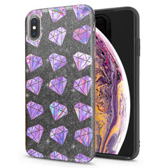 Lex Altern iPhone Glitter Case Purple Stones