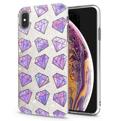 Lex Altern iPhone Glitter Case Purple Stones