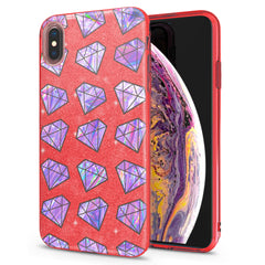 Lex Altern iPhone Glitter Case Purple Stones