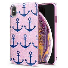 Lex Altern iPhone Glitter Case Anchor Pattern