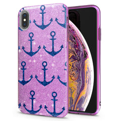 Lex Altern iPhone Glitter Case Anchor Pattern