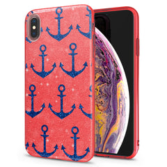 Lex Altern iPhone Glitter Case Anchor Pattern