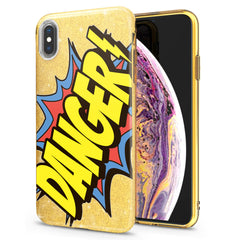 Lex Altern iPhone Glitter Case Danger Sticker