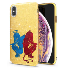 Lex Altern iPhone Glitter Case Angel and Devil