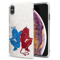 Lex Altern iPhone Glitter Case Angel and Devil