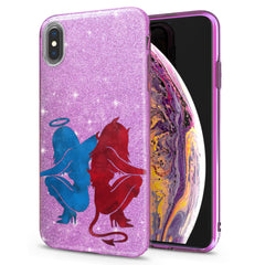 Lex Altern iPhone Glitter Case Angel and Devil