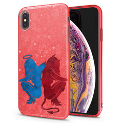 Lex Altern iPhone Glitter Case Angel and Devil