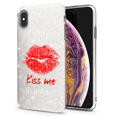 Lex Altern iPhone Glitter Case Quote Lips