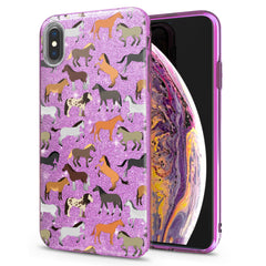 Lex Altern iPhone Glitter Case Horse Pattern