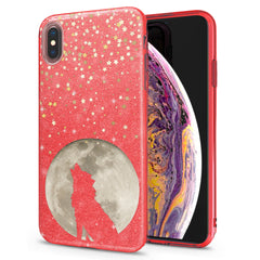 Lex Altern iPhone Glitter Case Howling Wolf