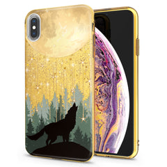 Lex Altern iPhone Glitter Case Forest Wolf