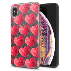 Lex Altern iPhone Glitter Case Geometric Hearts