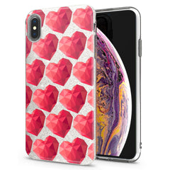 Lex Altern iPhone Glitter Case Geometric Hearts