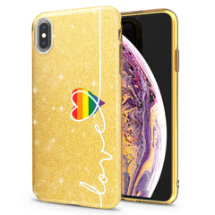 Lex Altern iPhone Glitter Case Rainbow Love