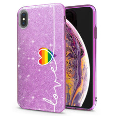 Lex Altern iPhone Glitter Case Rainbow Love