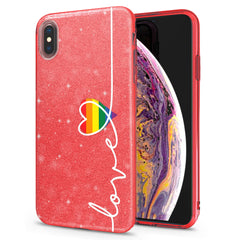 Lex Altern iPhone Glitter Case Rainbow Love