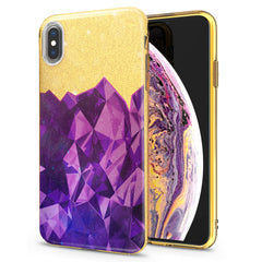 Lex Altern iPhone Glitter Case Volume Purple Stone