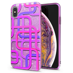 Lex Altern iPhone Glitter Case Purple Tubes