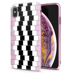 Lex Altern iPhone Glitter Case Black and White Illusion