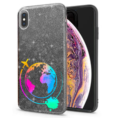 Lex Altern iPhone Glitter Case Rainbow Planet