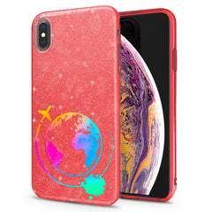 Lex Altern iPhone Glitter Case Rainbow Planet