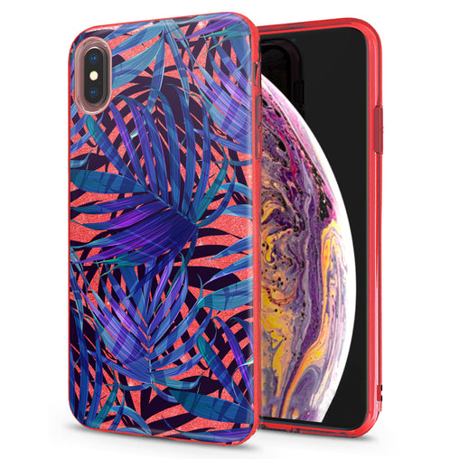 Lex Altern iPhone Glitter Case Purple Palm Leaves