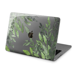 Lex Altern Hard Plastic MacBook Case Green Leaves Design