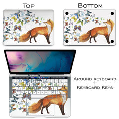 Lex Altern Vinyl MacBook Skin Fox Butterfly