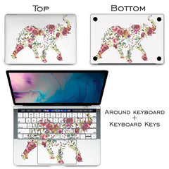 Lex Altern Vinyl MacBook Skin Floral Elephant