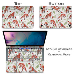 Lex Altern Vinyl MacBook Skin Colorful Foxes