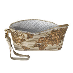 Lex Altern Makeup Bag Wooden Map Theme