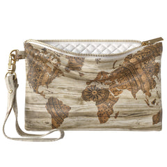 Lex Altern Makeup Bag Wooden Map Theme