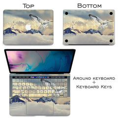 Lex Altern Vinyl MacBook Skin Whale Clouds