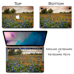 Lex Altern Vinyl MacBook Skin Flower Field