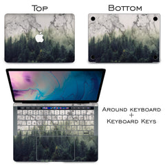 Lex Altern Vinyl MacBook Skin Marble Forest