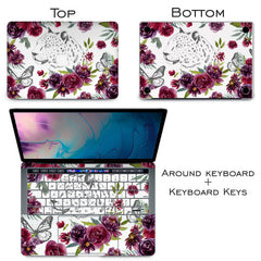 Lex Altern Vinyl MacBook Skin Leopard Roses