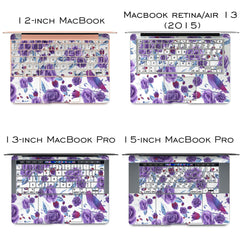 Lex Altern Vinyl MacBook Skin Violet Blossom