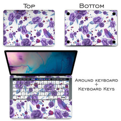 Lex Altern Vinyl MacBook Skin Violet Blossom