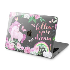 Lex Altern Hard Plastic MacBook Case Pink Unicorn Print