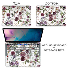 Lex Altern Vinyl MacBook Skin Floral Abstract