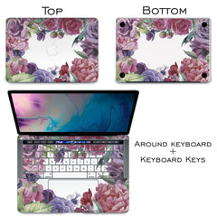 Lex Altern Vinyl MacBook Skin Floral Bouquet