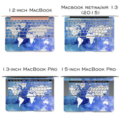 Lex Altern Vinyl MacBook Skin Earth Map