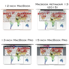 Lex Altern Vinyl MacBook Skin Colorful Map