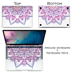 Lex Altern Vinyl MacBook Skin Purple Mandala