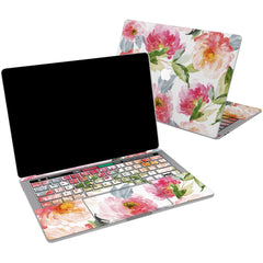 Lex Altern Vinyl MacBook Skin Watercolor Peony Theme for your Laptop Apple Macbook.