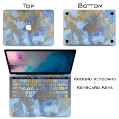 Lex Altern Vinyl MacBook Skin Beautiful Blue Paint