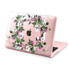 Lex Altern Hard Plastic MacBook Case Cotton Flowers Print