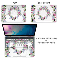 Lex Altern Vinyl MacBook Skin Flower Wreath