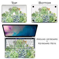 Lex Altern Vinyl MacBook Skin Greeen Succulents